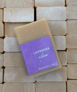 Greencastle Original Vegan Lavender + Loam Soap bar featuring a natural Brazilian clay finish.