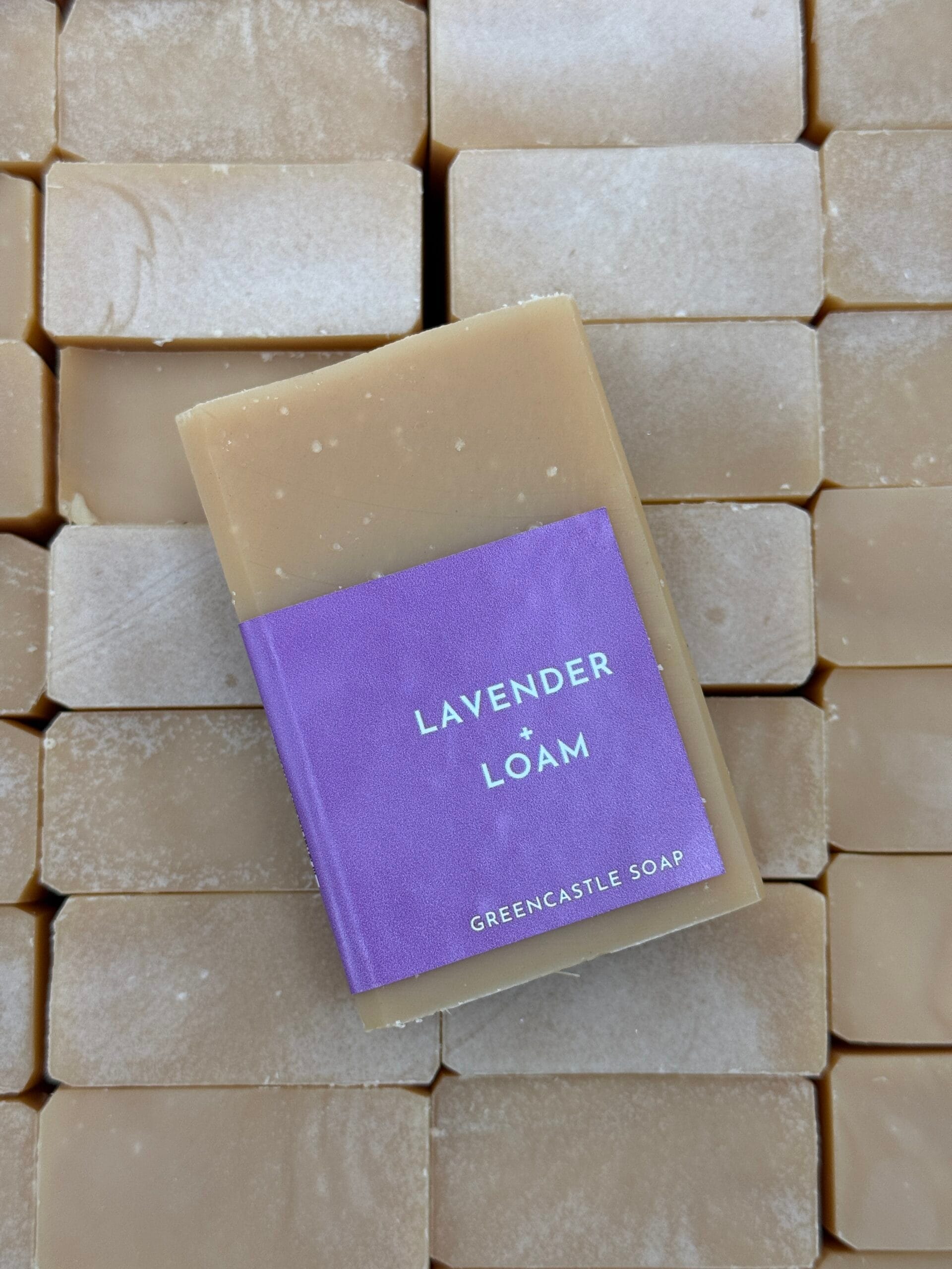 Greencastle Original Vegan Lavender + Loam Soap bar featuring a natural Brazilian clay finish.